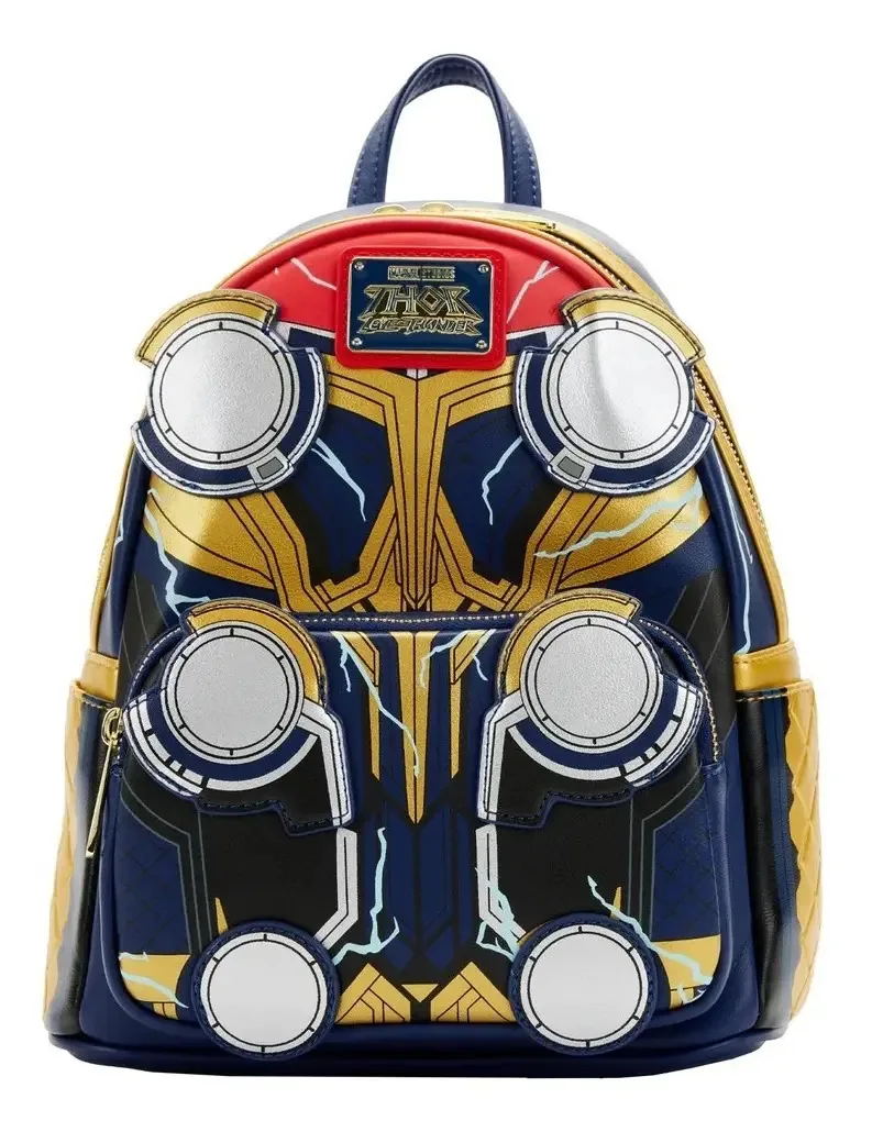 Mini mochila Thor Love Loungefly Marvel Cosplay Cor Azul