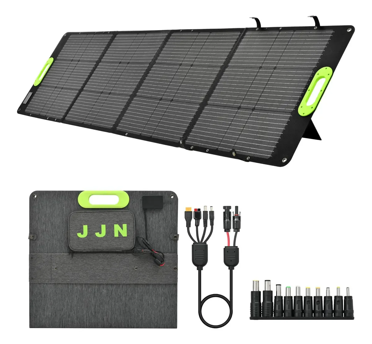 Painel solar portátil Jjn 200W, painéis solares dobráveis