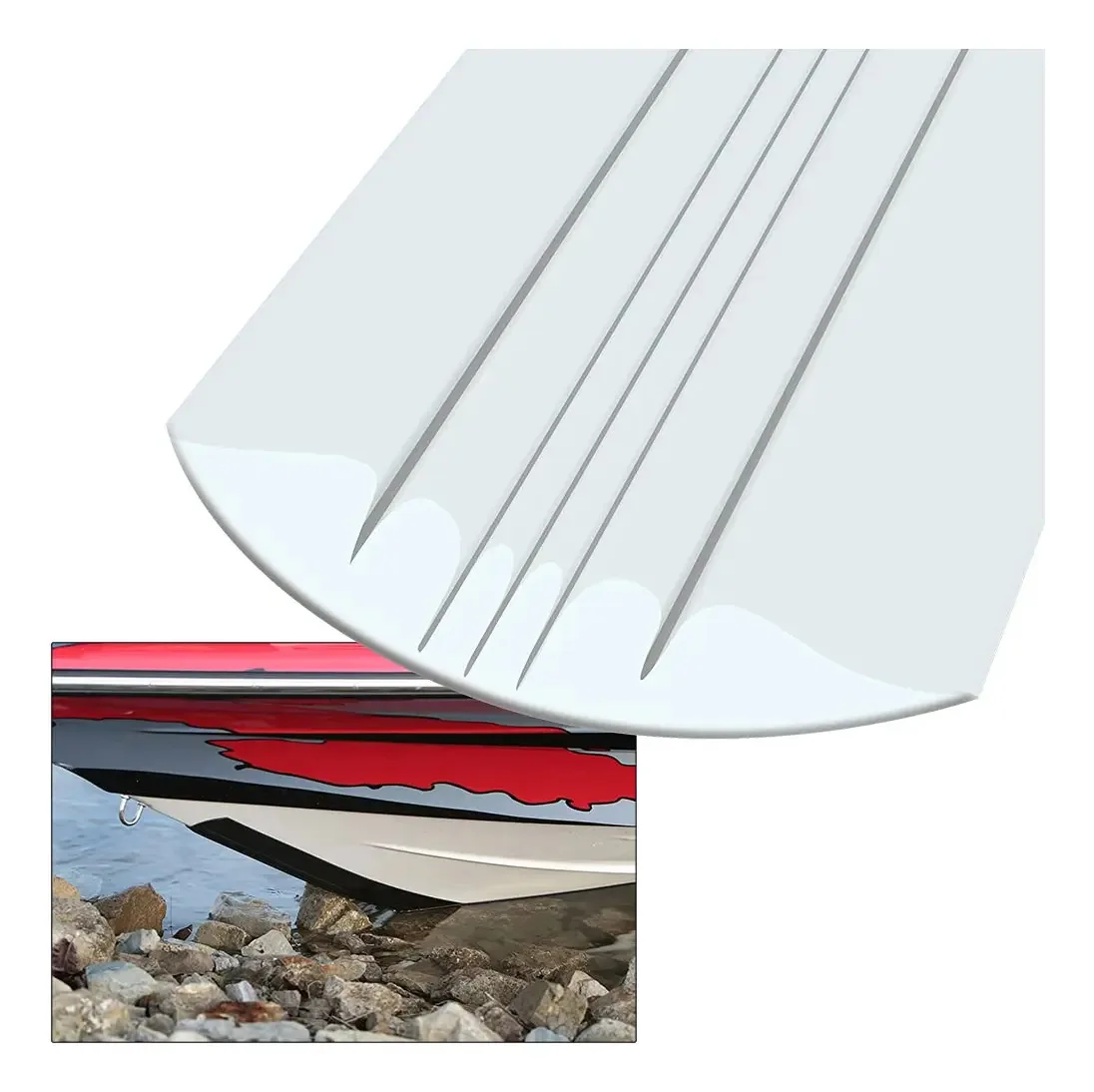Barco Keelguard Megaware Keelguard® de 8 pés, branco