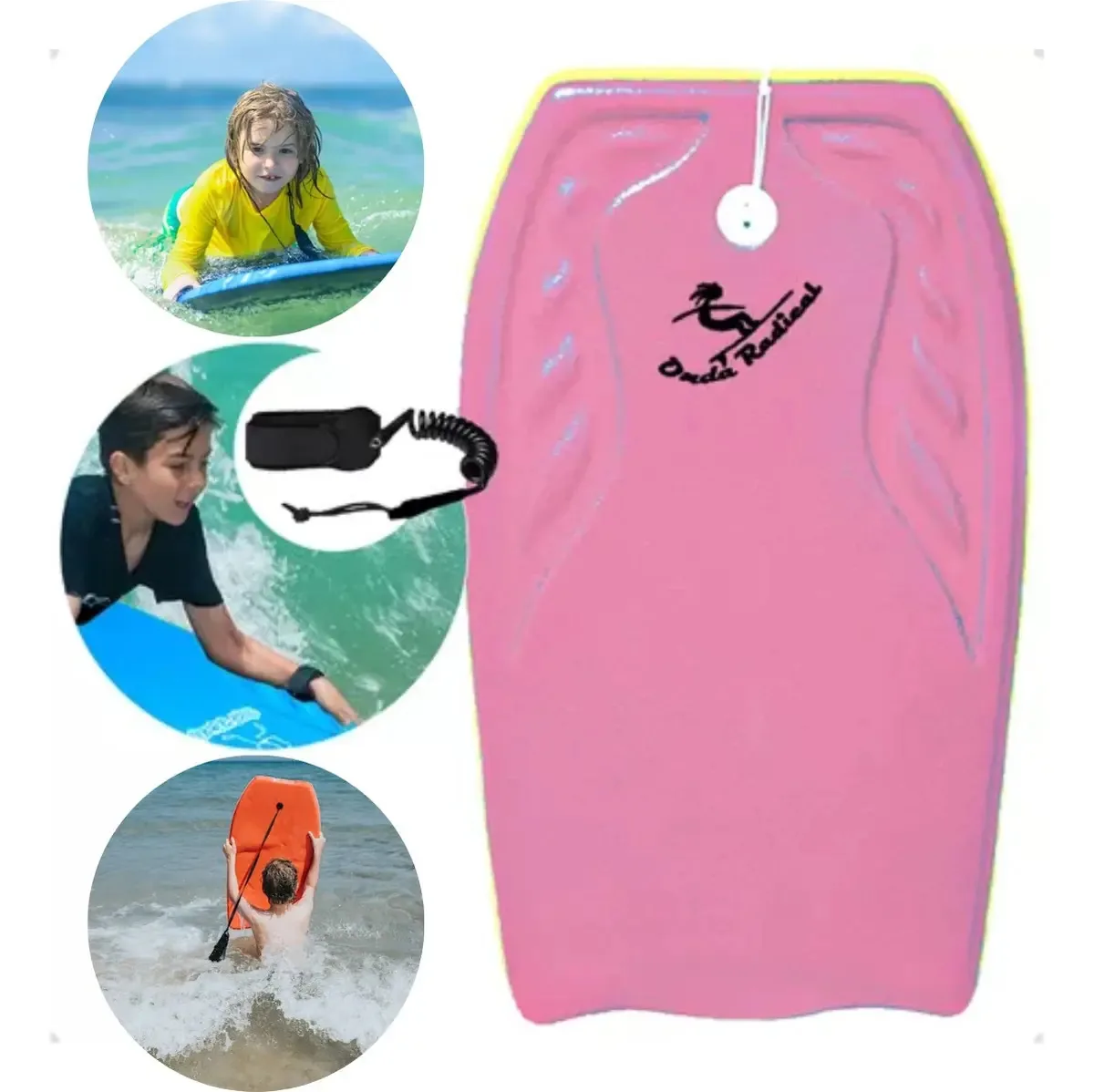 Prancha Aprendiz Infantil Nataçao Macia Diversão Praia 70cm Cor Rosa