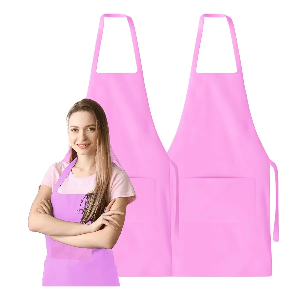 Pacote Green Lifestyle de 2 aventais com peito, unissex, Co