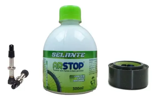 Kit Tubeless Arstop Fita 30mm Liquido 300ml E Bicos Pneus 29