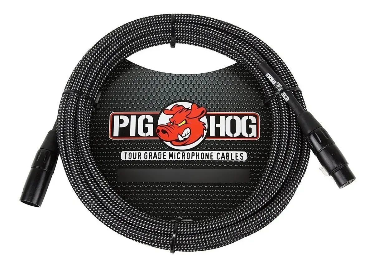 Cabo de microfone Pig Hog PHM20bkw de 20 pés