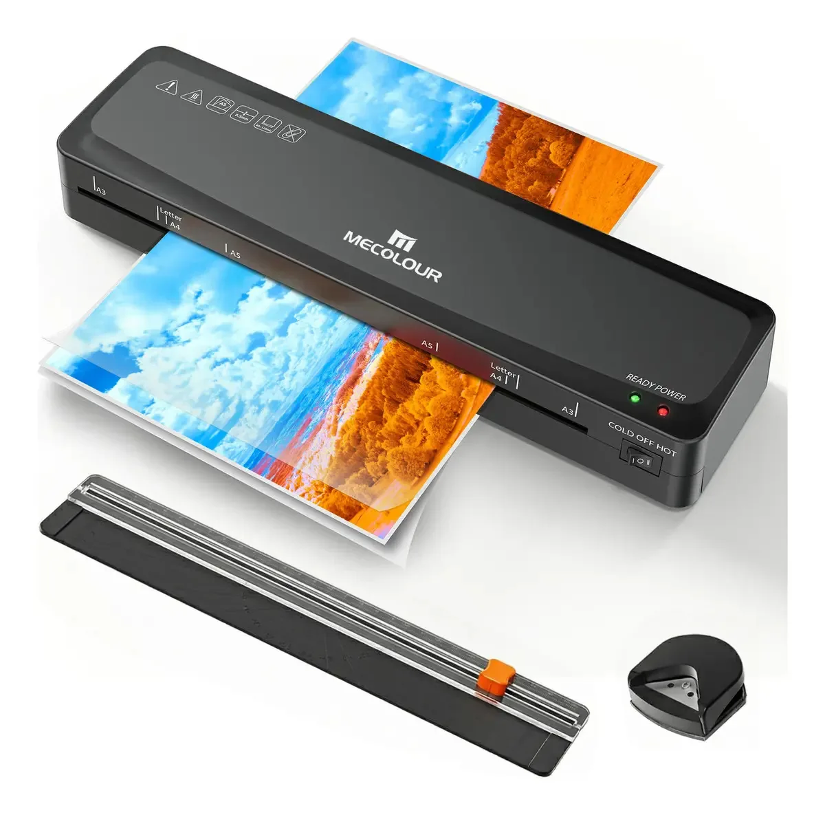 Laminador Térmico Mecolor A3 Laminador 3 Em 1 A Frio/calor, Incluindo Cortador E Arredondador 220v