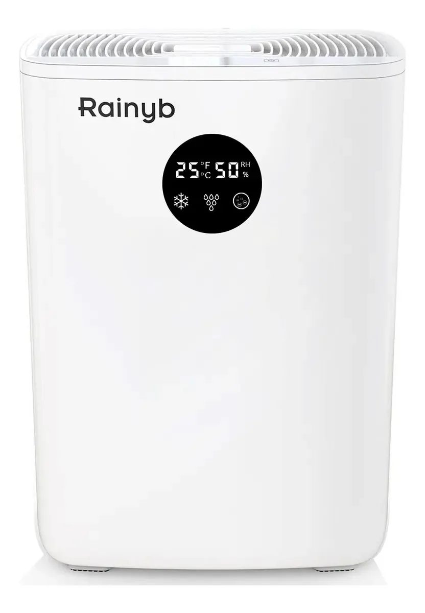 Rainyb Desumidificador Doméstico de 82 Onças (2500 Ml), Desumidificador Pequeno Portátil para 480 Pés Quadrados, Ultra Silencioso, com Desligamento Automático para Casa