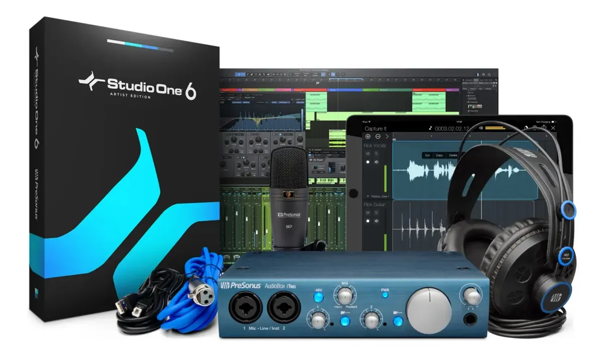 Interface Presonus Itwo Audiobox Studio 2777700109 Msi Cor Azul Aço