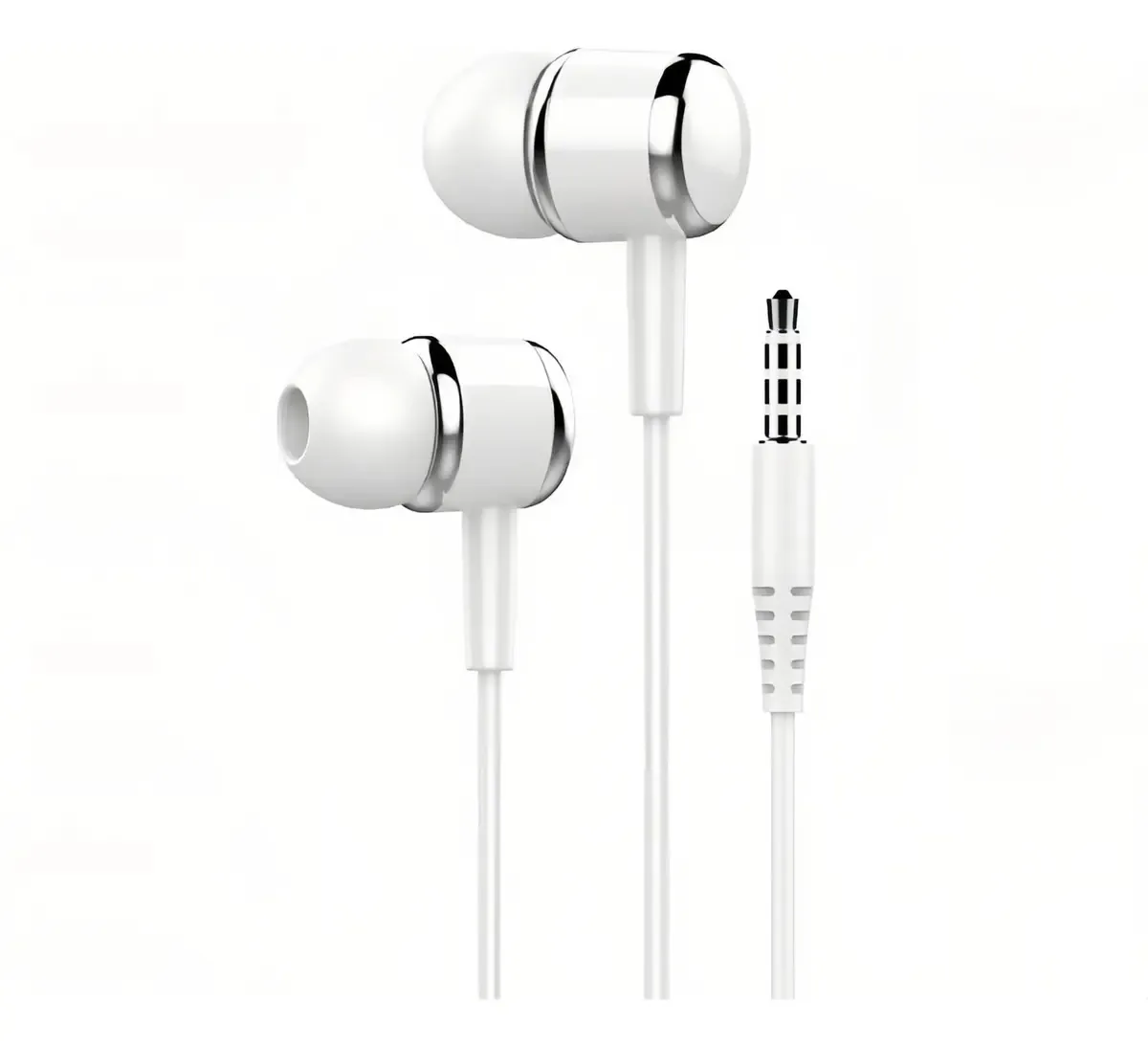 Fone De Ouvido Com Fio 3.5mm In-ear Com Controle E Microfone Cor Branco