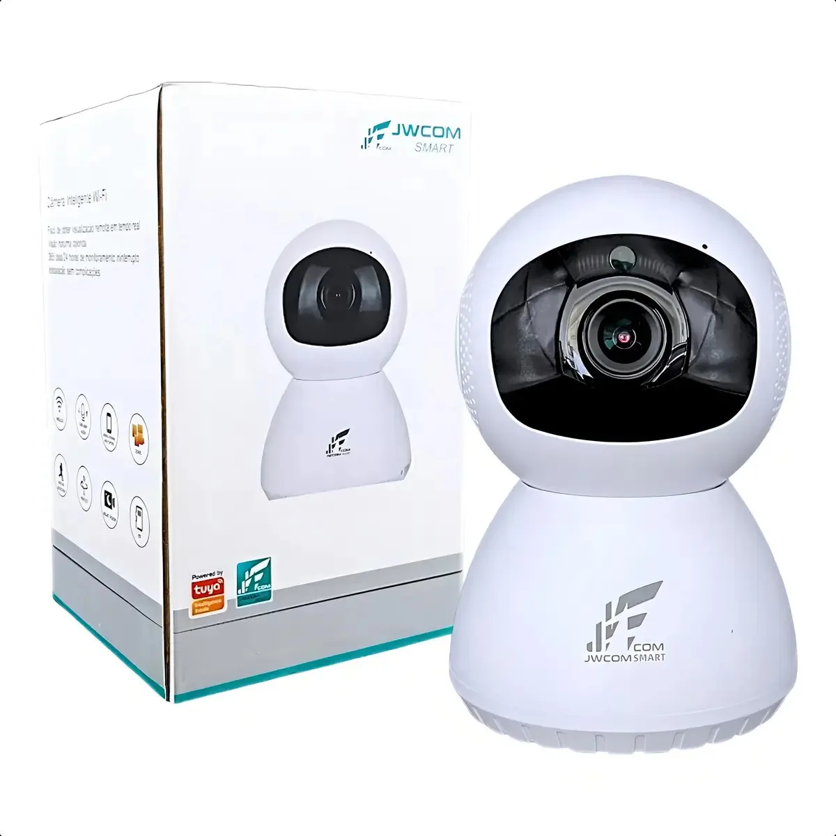 Câmera Segurança Inteligente 360 Wifi Hd Visão Noturna Alexa Preto