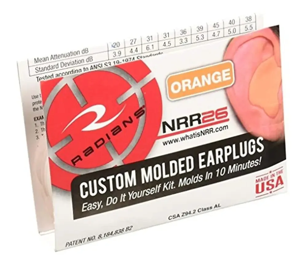Protetores Auriculares Moldados Radians, Laranja
