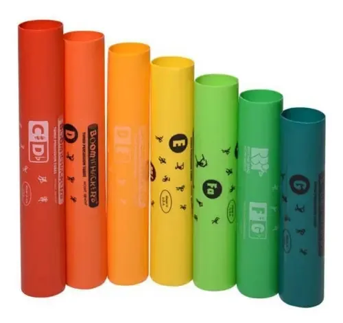 Kit Agudo Cromático Com 7 Boomwhackers Bweg