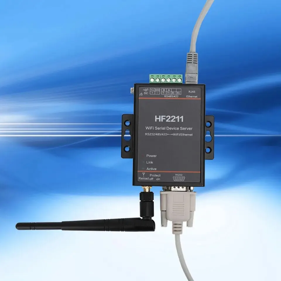 Hf2211 Servidor Serial Rs232/485/422 para Wifi Ethernet Dtu Rede Comunicar Fei