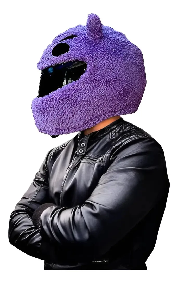 Capa protetora de pelúcia para capacete Dibalo Purple