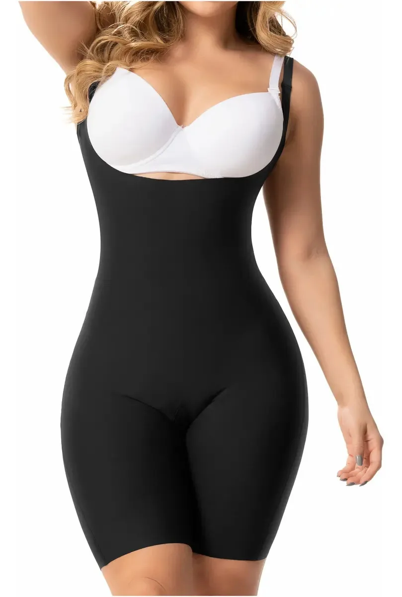 Cintas modeladoras corporais colombianas Sonryse Sp46nc, cor preta, tamanho 2xg