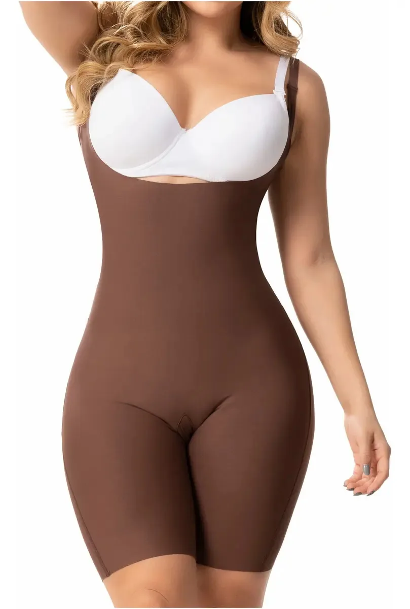 Cintas modeladoras corporais colombianas Sonryse Sp46nc, cor chocolate, tamanho 2xg
