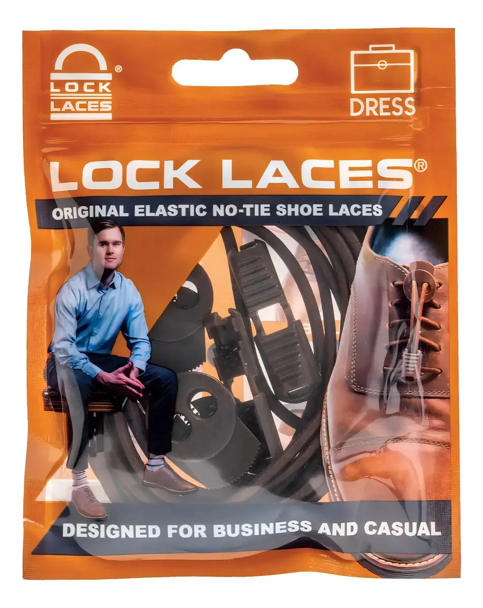 Cadarço Elástico Social Lock Laces Marrom