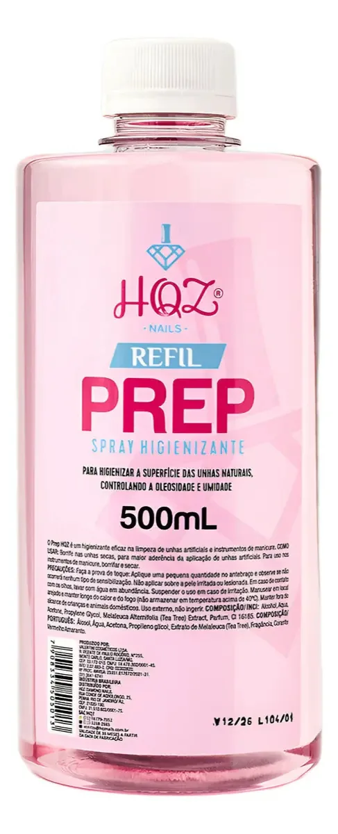 Refil Prep Spray Hqz Nails 500 Ml Higienizador Unhas