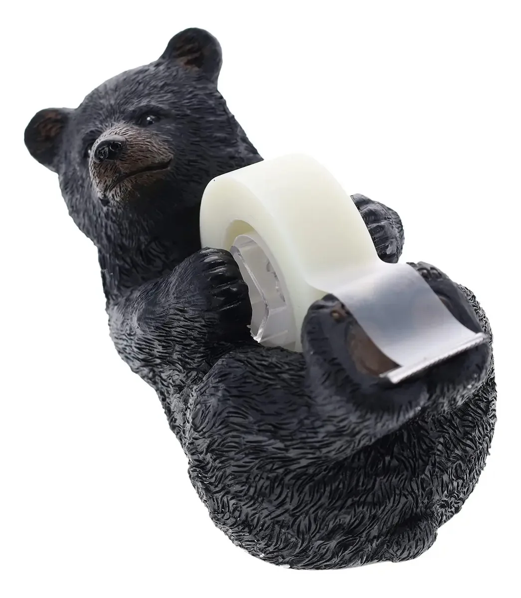 Deleon Collections Whimsical - dispensador Bear Ribbon. Cor Preto
