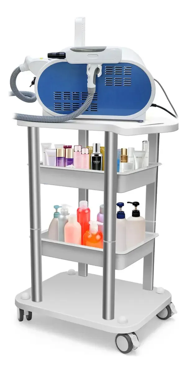 Carrinho facial para salão de beleza, bandeja de 4 camadas, cor