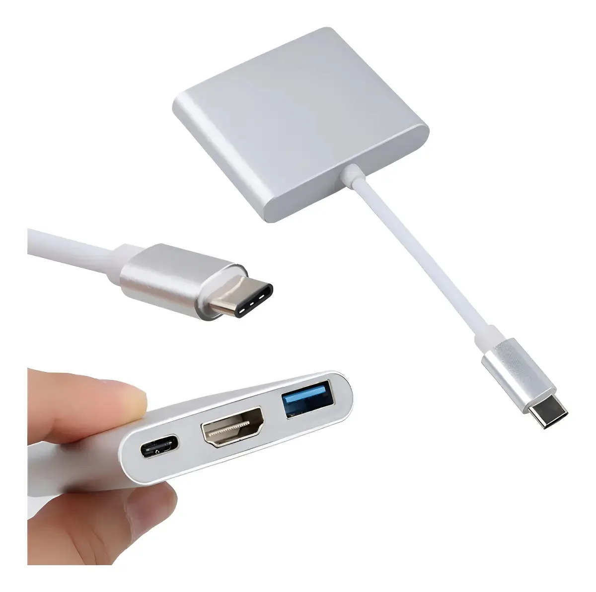 Adaptador USB-c para USB-3 HDMI-4K USB-c Mac Notebook Telefones celulares