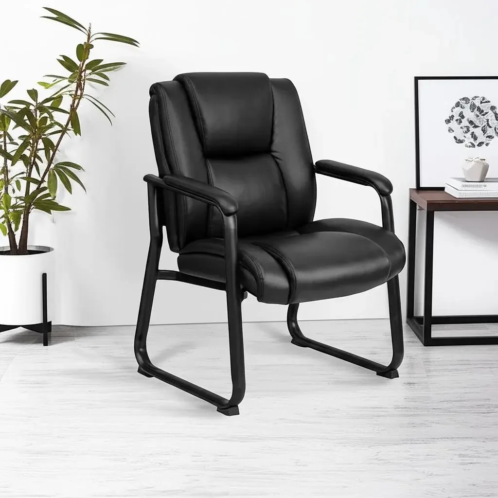 Cadeiras de recepção Flash Furniture | Cadeiras laterais Lea. Cor Preto