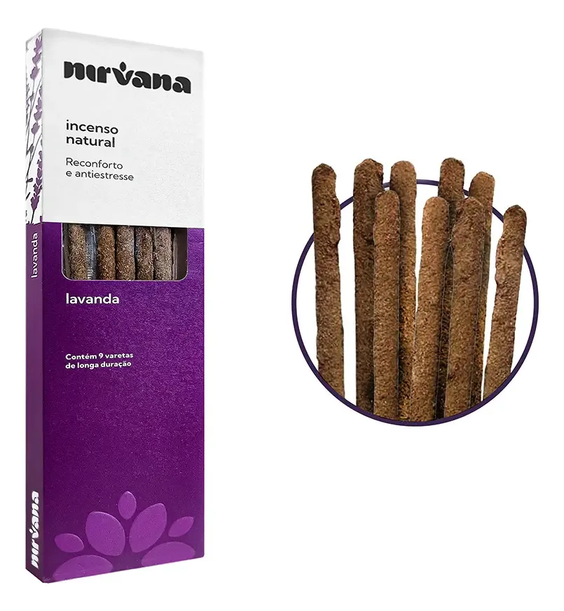 Incenso Nirvana Natural Vareta De Longa Duração Fragrâncias Fragrância Lavanda