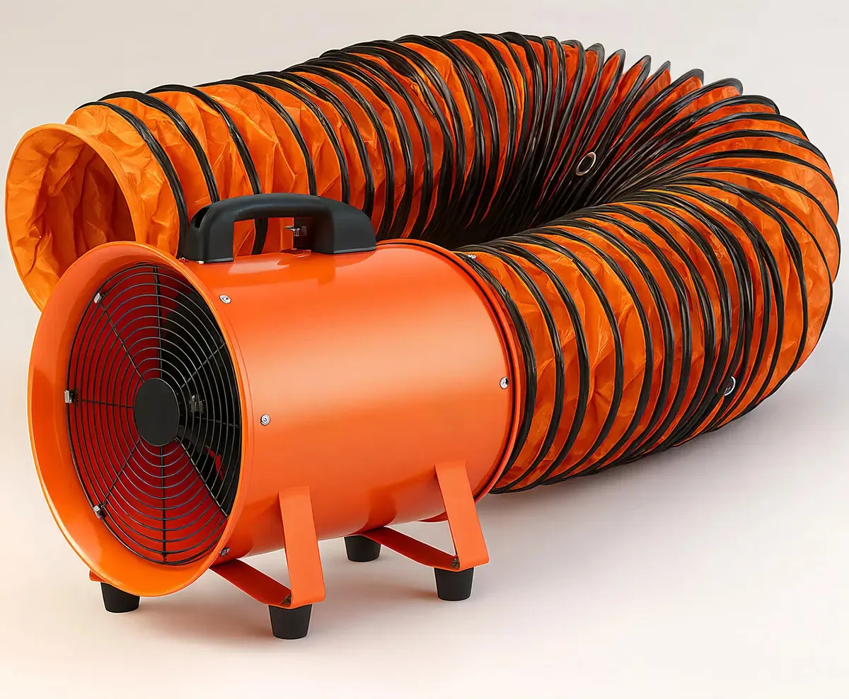 Extrator de ar industrial Eoland de 12 polegadas+duto flexível, ventilador de 10 metros, tubo de ventilação de 30 centímetros, extrator de ar industrial axial de 12 polegadas e 10 metros