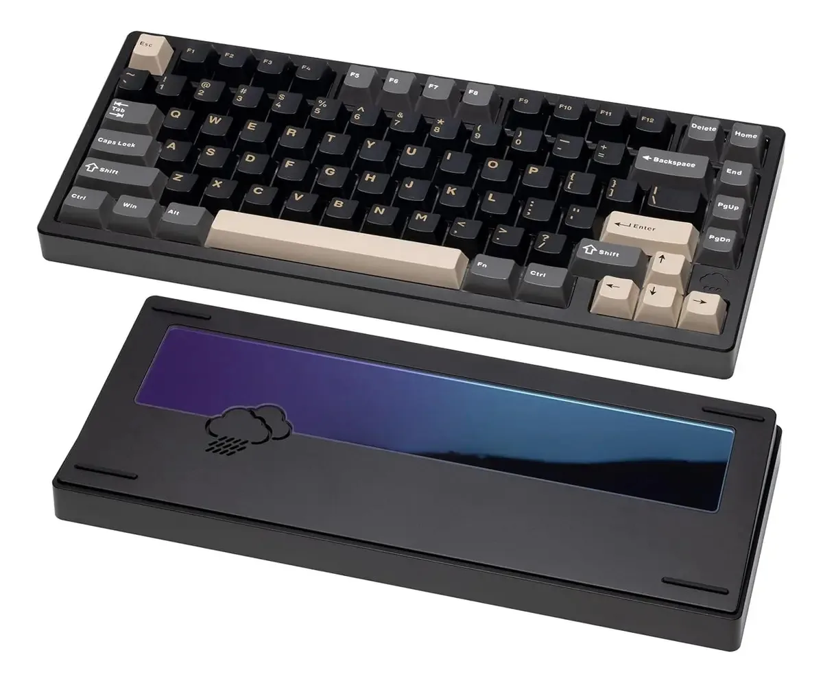 Teclado mecânico de alumínio Wobkey Rainy 75 Cnc