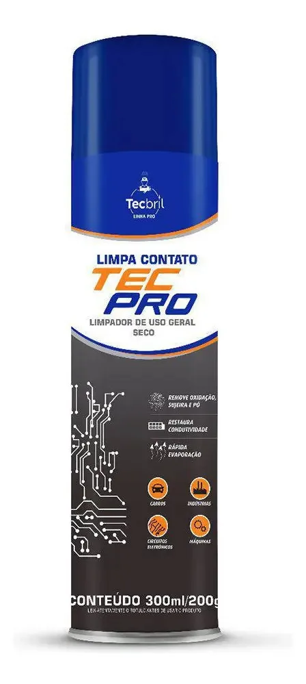 Limpa Contato Tecpro Limpador De Uso Geral Seco 300ml 200g