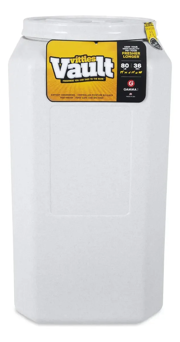 Vittles Vault Outback - Recipiente Hermético para Armazenamento de Alimentos para Animais de Estimação, Granito Quente., 80 Pound
