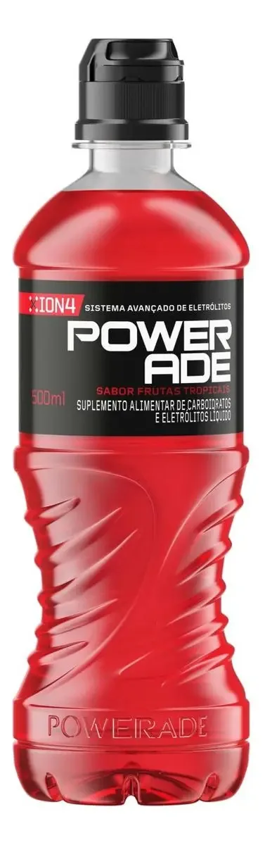 Kit C/ 4 Isotonico Frutas Tropicais Powerade Squeeze 500ml