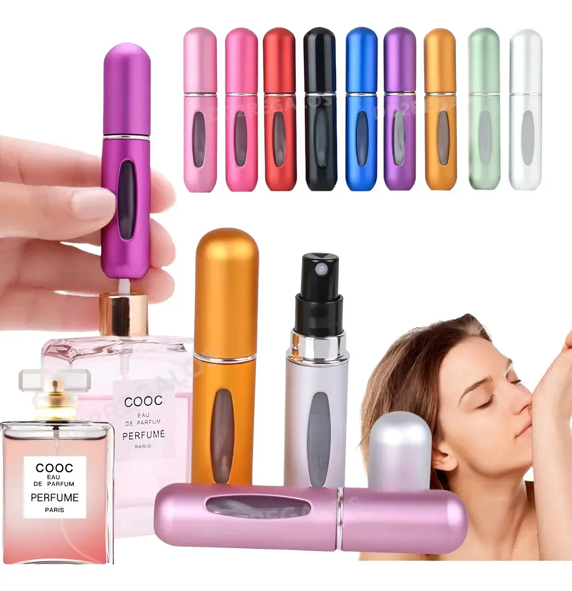 Mini perfumador portátil recarregável X2u, atomizador de viagem de 5 ml