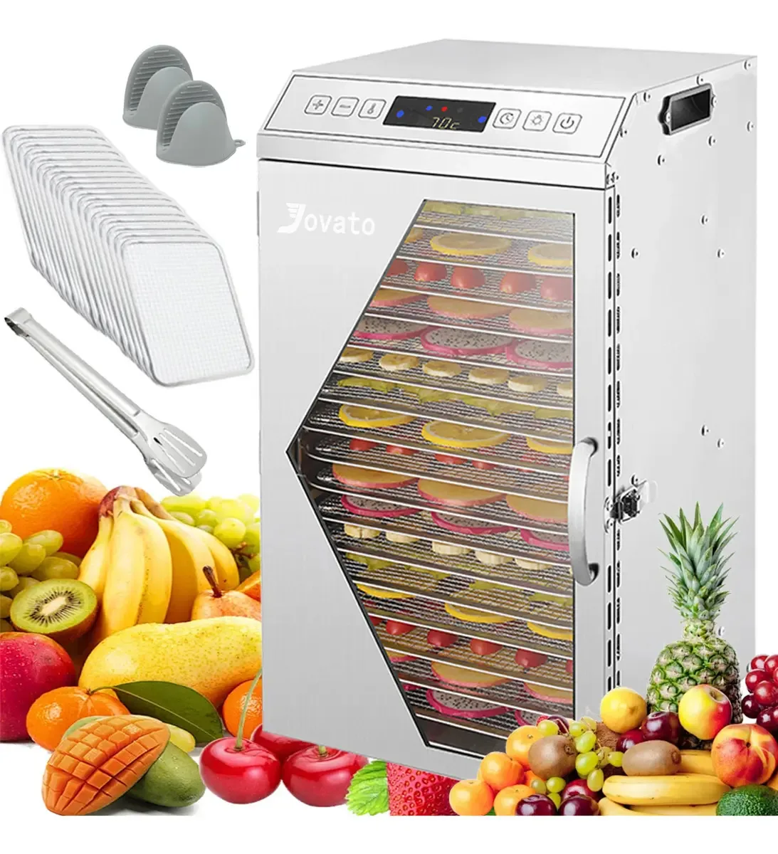 Desidratador elétrico de alimentos, 18 bandejas, desidratador de alimentos, desidratador, desidratador doméstico, desidratador