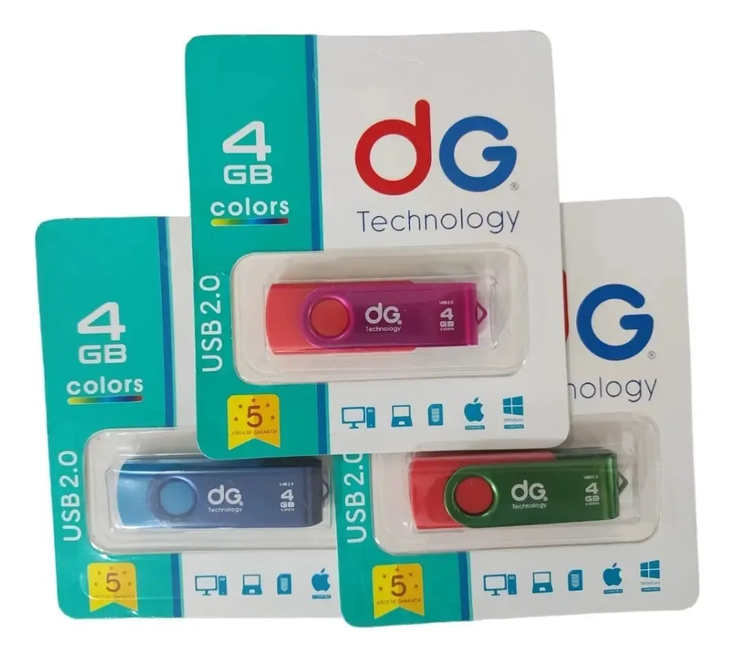 Pen Drive USB 4gb Dg Swivel Speed Transfer Color Colors