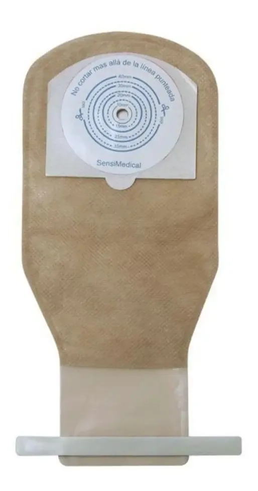 Bolsa de colostomia SuperConfort CJ-10 com diâmetro máximo de abertura 15 mm - Pacote com 10 unidades