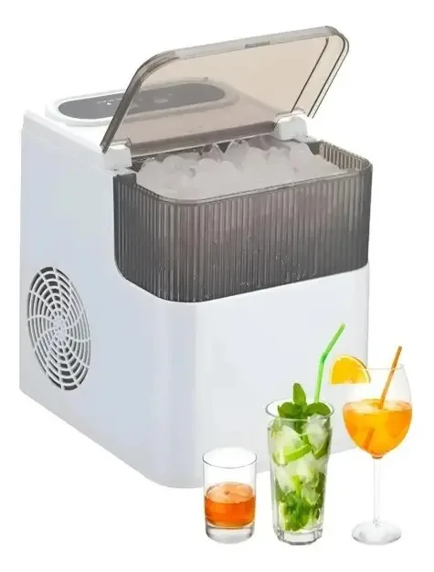 Máquina de fazer gelo 12 kg/24h Máquina de gelo 9 máquinas de gelo em 6 min 1,5 l 90-165 w Eventos e feriados