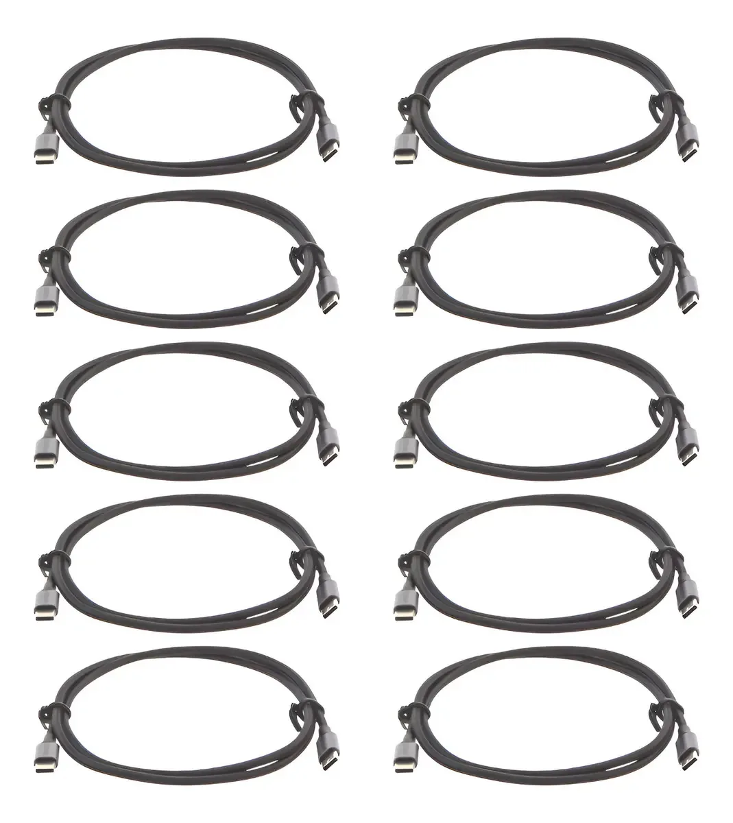 10 cabos USB-C-USB-C 1m de transferência de dados de até 480 Mbps preto