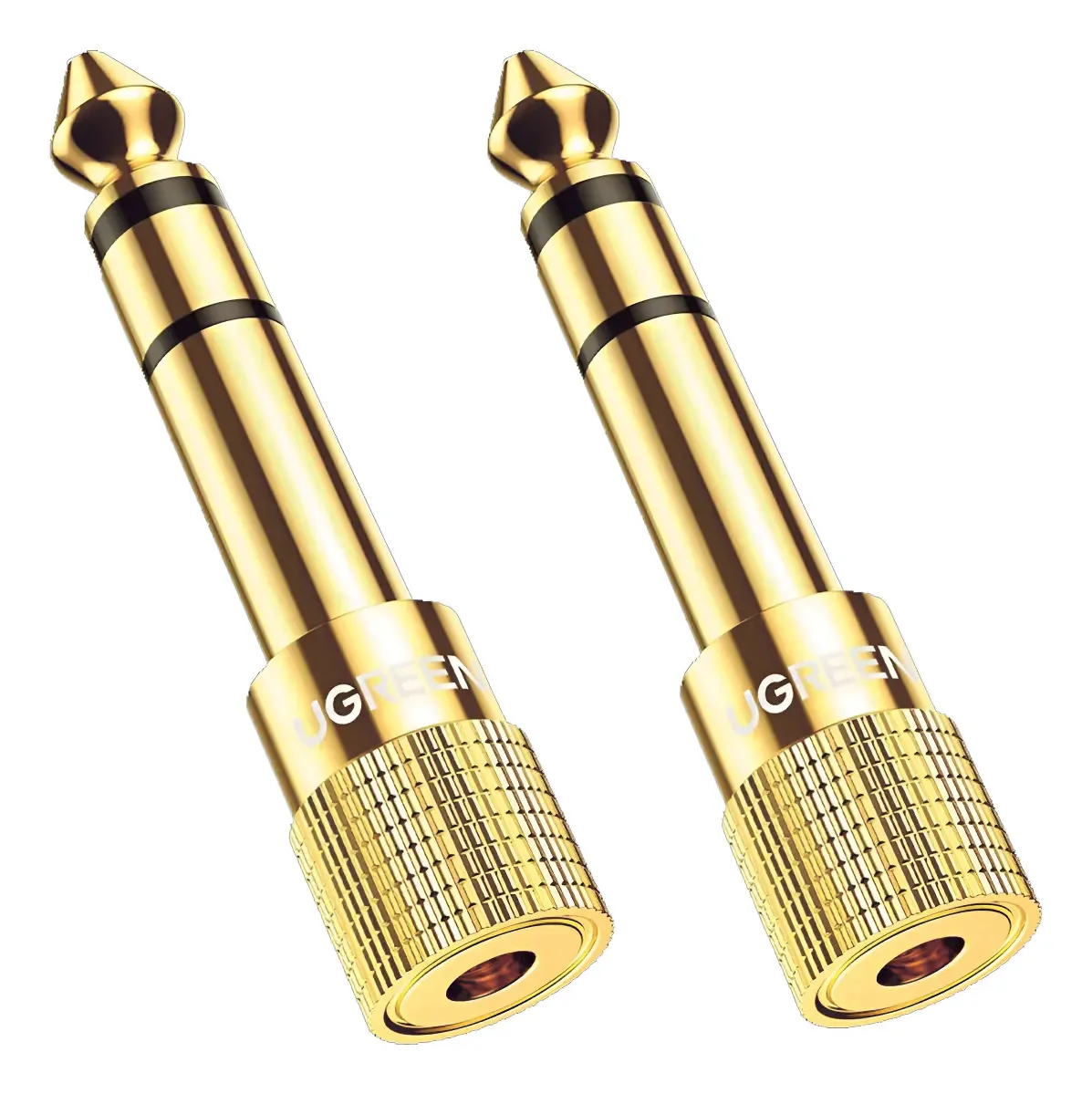 2 adaptadores de áudio Ugreen de 3,5 mm femininos e 6,3 mm masculinos 20503
