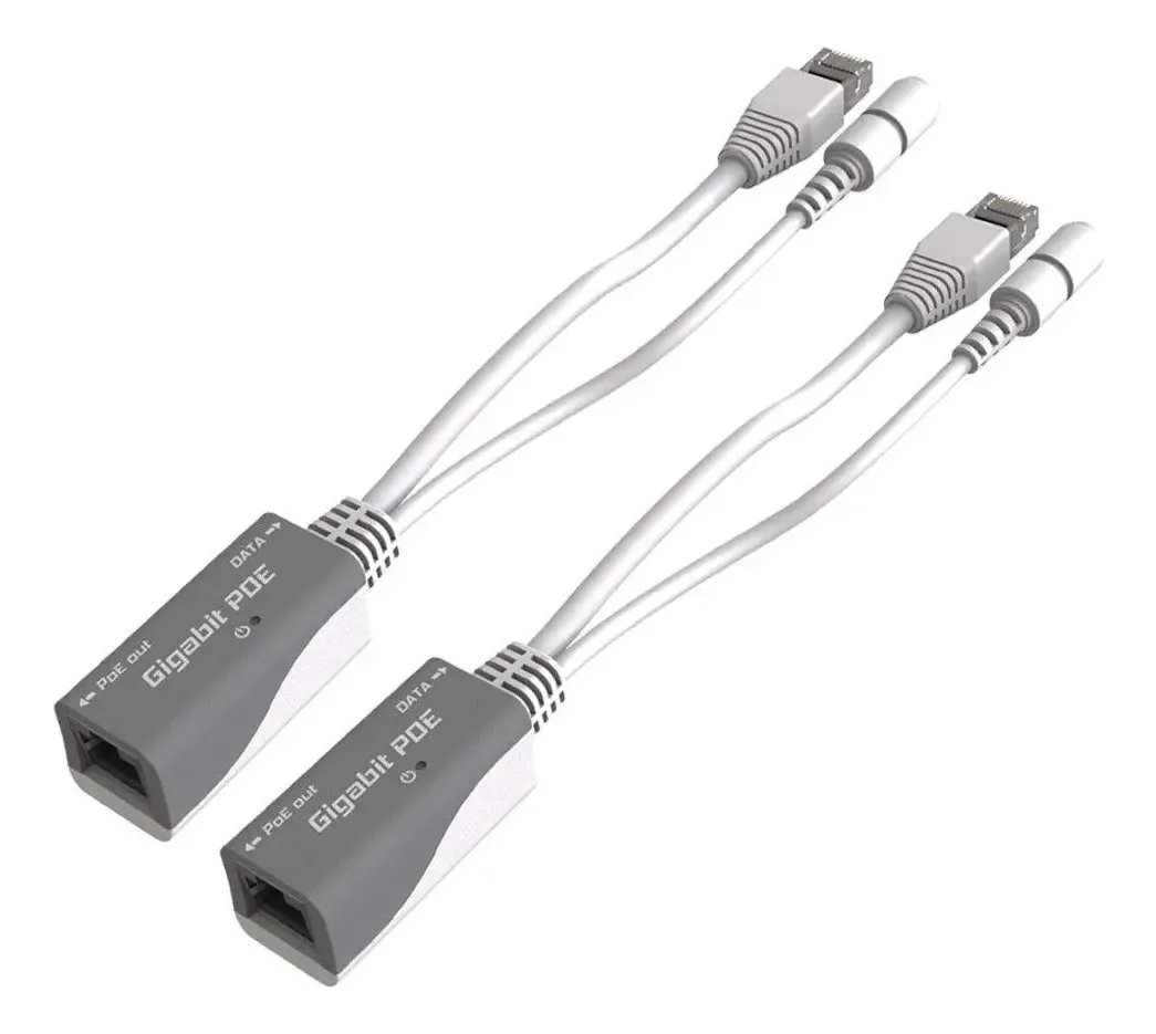 Injetor Microtik Rbgpoe PoE de 2 unidades com conectores blindados para produtos Gigabit Lan que suportam PoE de 9-48v