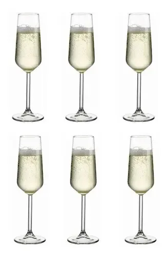 24 taças de champanhe de 195 ml - 24 taças Pasabahce de cor transparente