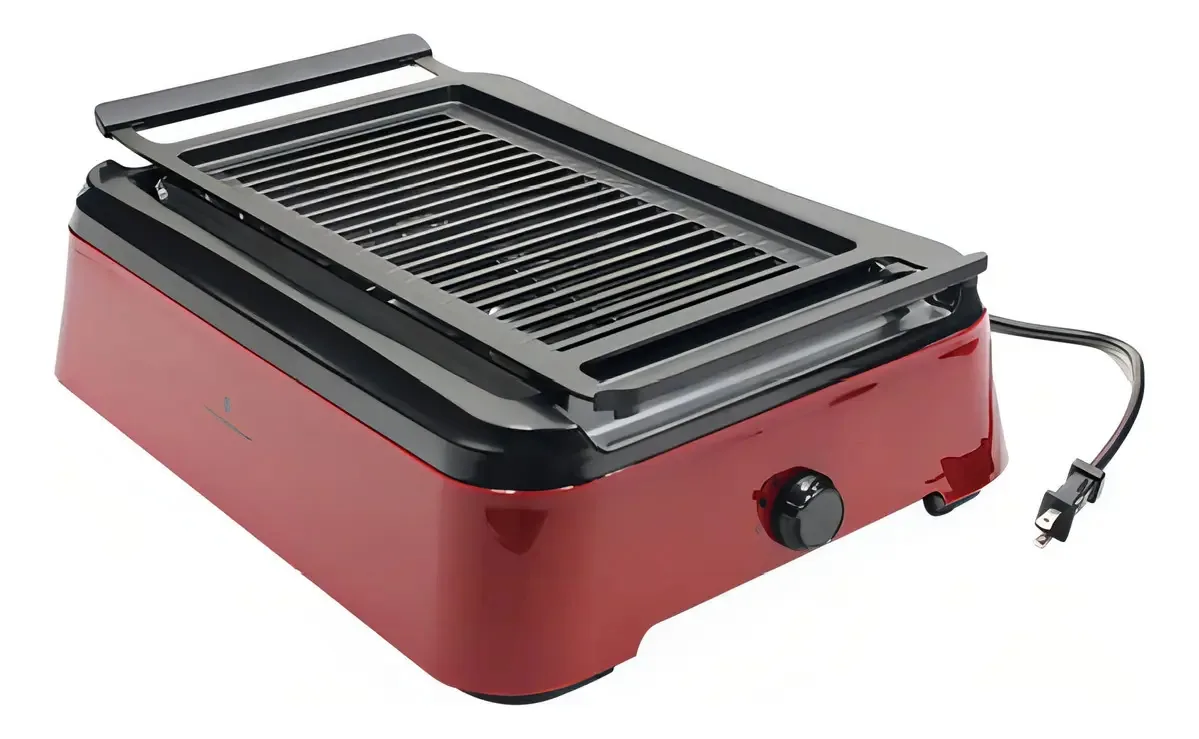 Grelhador elétrico infravermelho vermelho sem fumaça