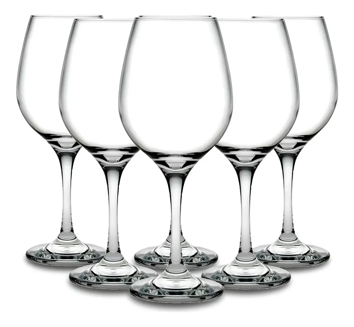 Jogo 6 Taças Para Vinho Vidro Água - 365ml