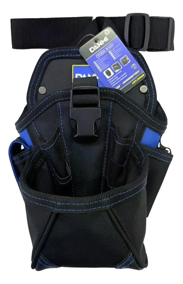 Bolsa de ferramentas em tecido preto/azul Danmi 26060