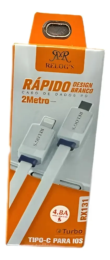 Cabo Relogs Tipo-c Para iPhone Carregador E Dados Branco