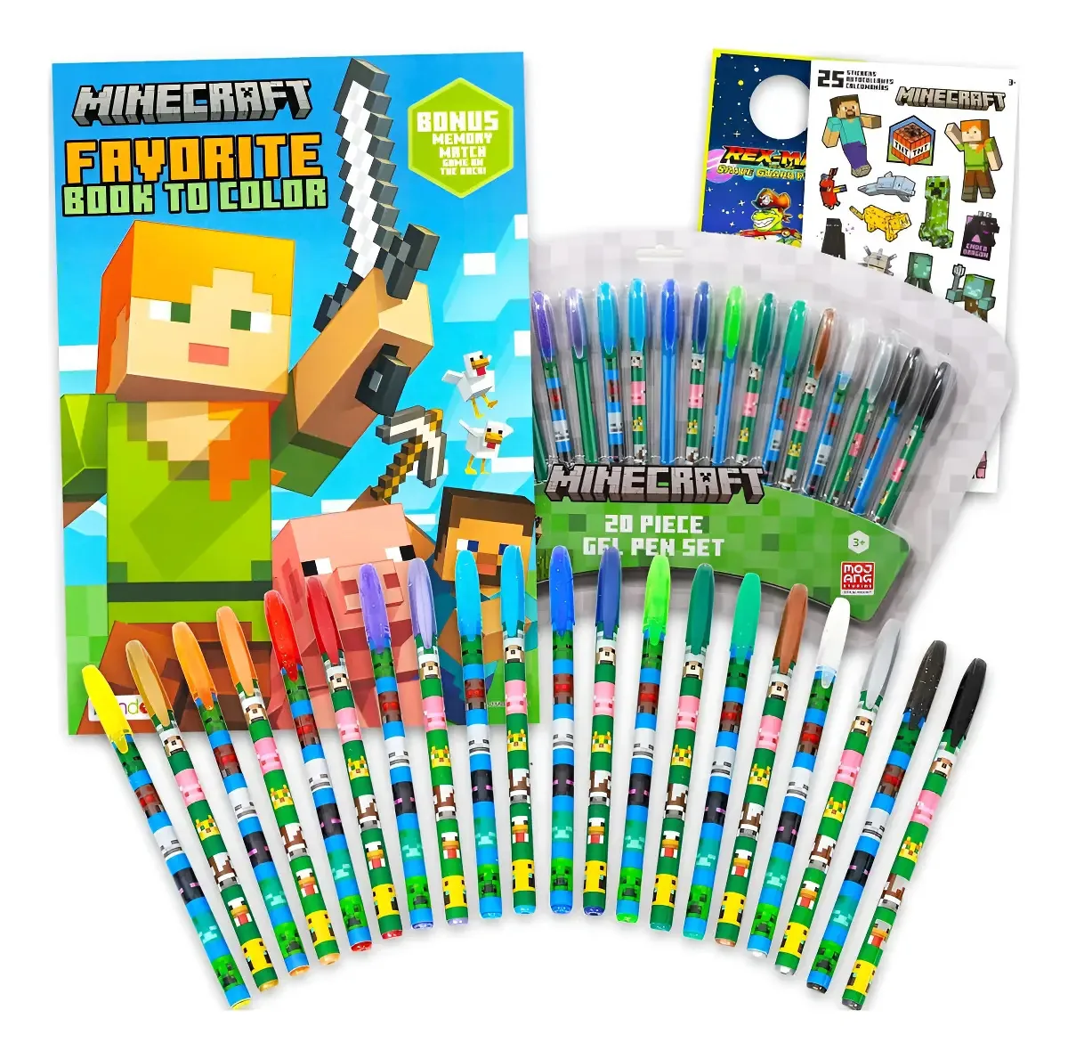 Conjunto De Canetas De Gel Minecraft Pacote Com 20 Canetas