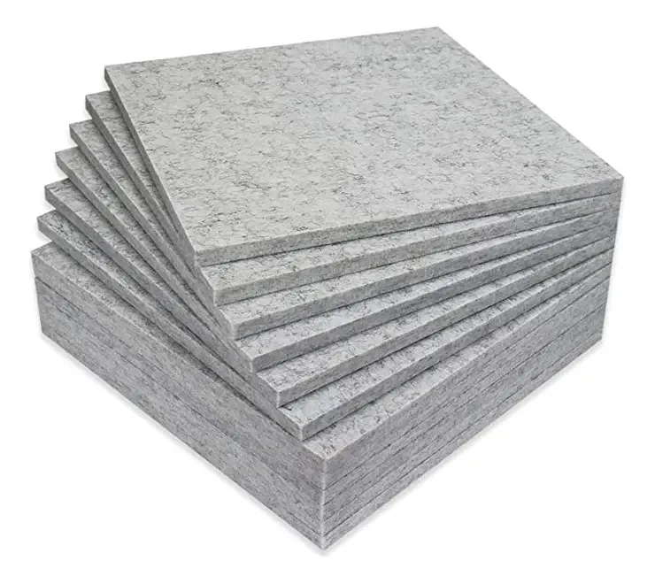 Bxi Painéis Absorventes de Som Espessados Pacote de 12 Painéis Acústicos Densos de 12 X 12 X 0,5 Polegadas, Painéis de Som Redutores de Ruído, Painéis de Estúdio Acopláveis para Tratamento
