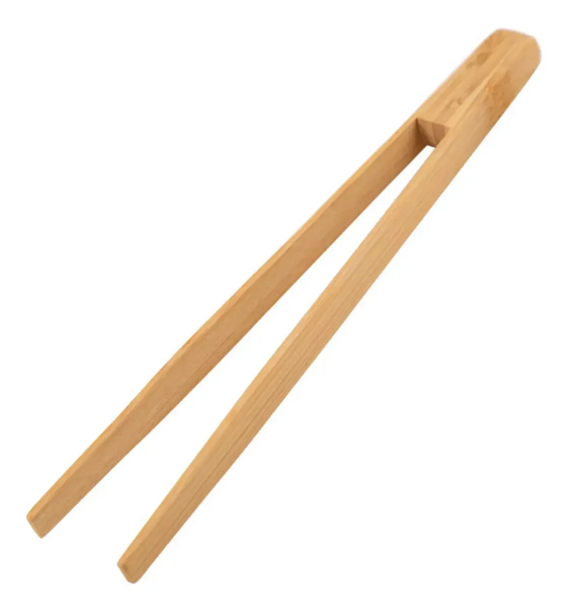 Pinças para torradeira, pinças para torradas, feitas de bambu. Cor: Marrom