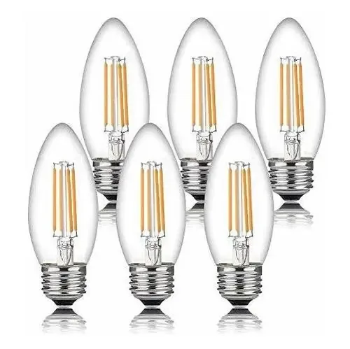Lâmpadas de candelabro LED Bioluz Lâmpadas de 60 watts