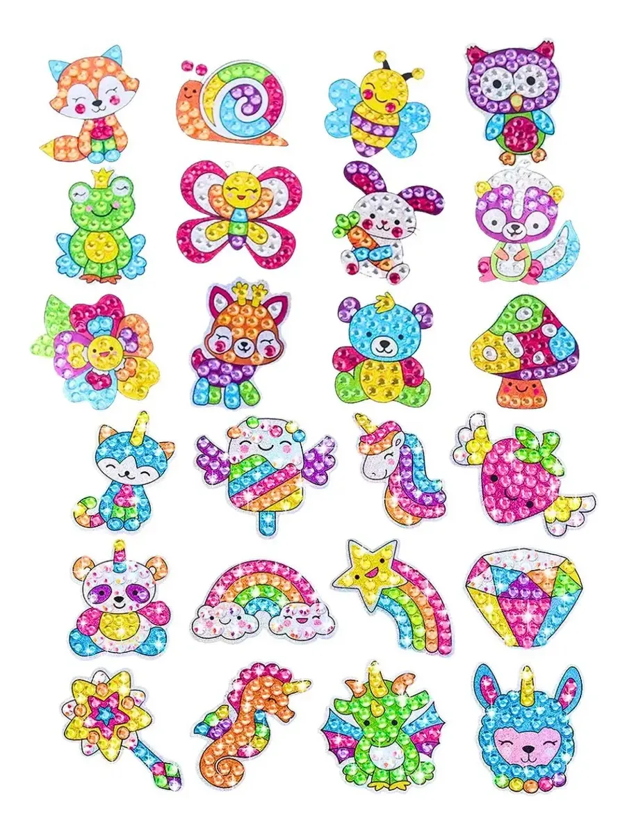 Kit Pintura De Diamante Adesivos De Bichinhos Para Crianças
