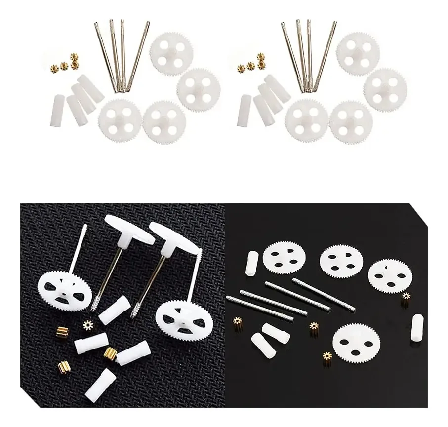 Acxico 24 peças de reposição para drones Rc Quadcopter Drone Motor Gear e muito mais. Cor Preto