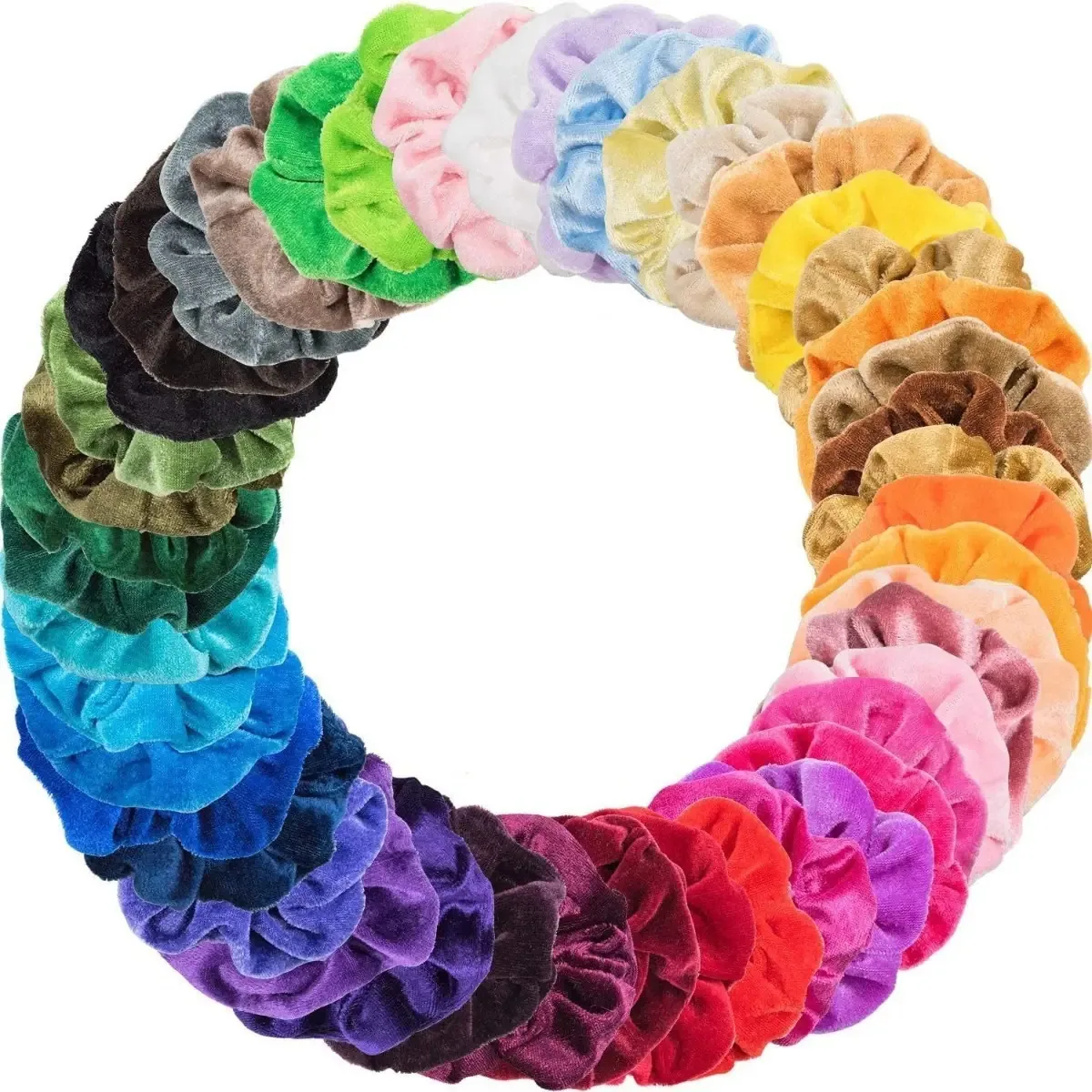 Elásticos de veludo vintage, elásticos, ligas de cabelo, 47 unidades